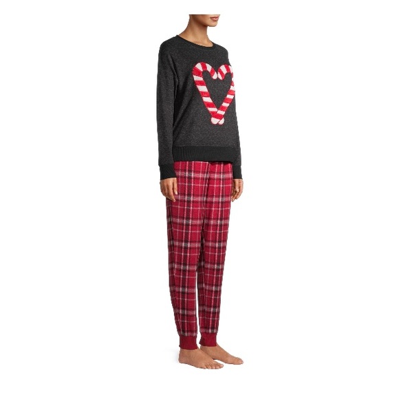 NWT Women's Fuzzy Applique 2-Piece Pajama Set - Picture 4 of 4